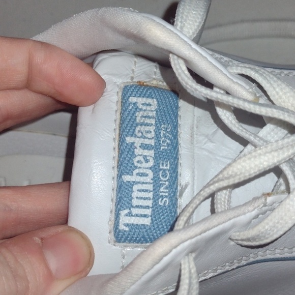 Timberland Metro Slim Womens  White Blue Leather Size 7 - Picture 11 of 12